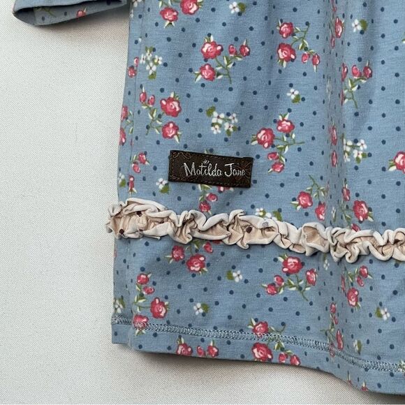 Matilda Jane blue and brown Dottie long sleeve print knit dress EUC - Picture 9 of 12
